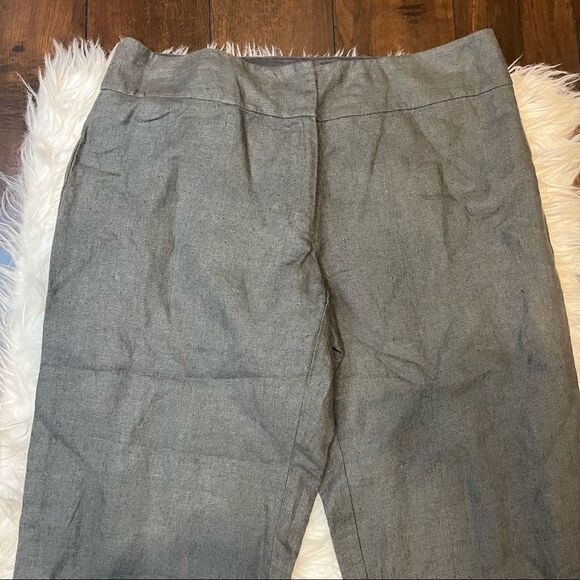 Eileen Fisher Heavy Linen Wide Leg Trouser Pants - Picture 3 of 9